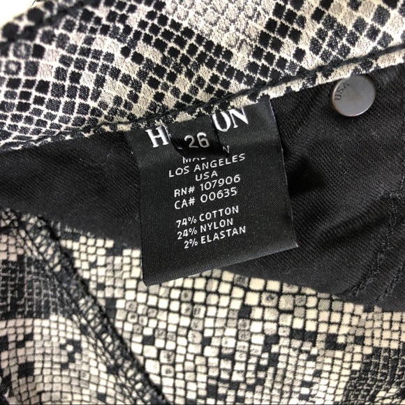 Hudson Python Sexy Snake Mid rise Nico Super Skinny Pants - Picture 5 of 5